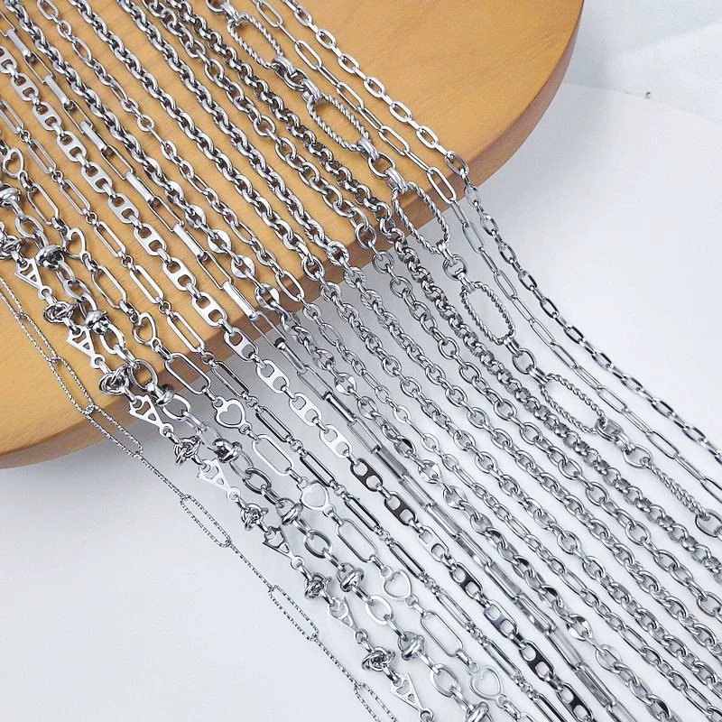 Stainless Steel Titanium Steel Chain Bracelet Necklace Accessories For Men Handmade With Tassel And Electrolysis Treatment - Image 4