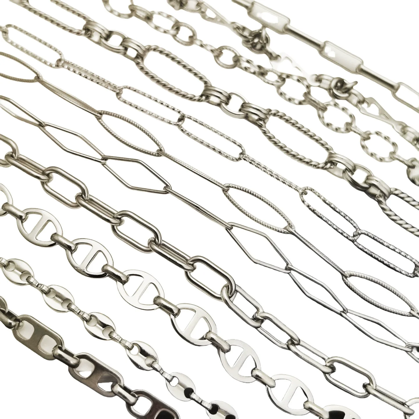 Stainless Steel Titanium Steel Chain Bracelet Necklace Accessories For Men Handmade With Tassel And Electrolysis Treatment - Image 5