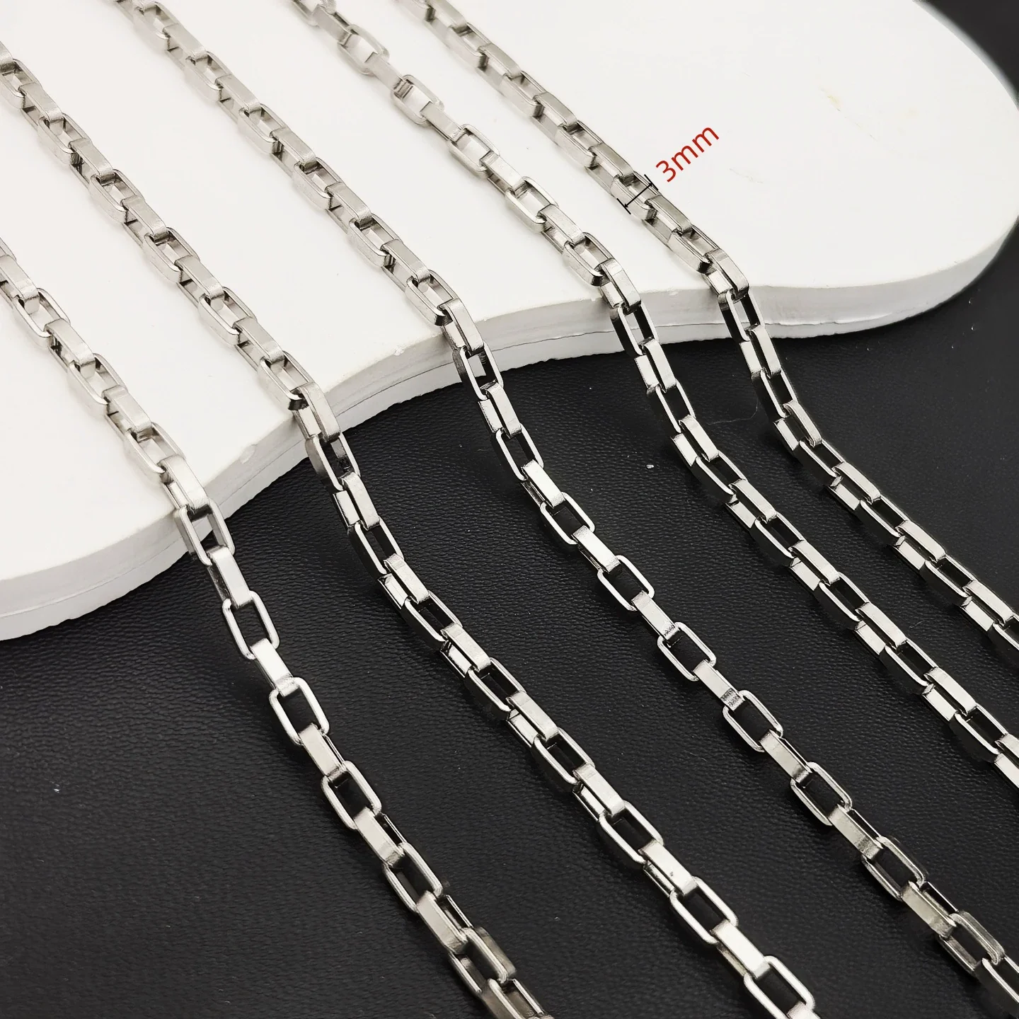 Stainless Steel Titanium Steel Chain Bracelet Necklace Accessories For Men Handmade With Tassel And Electrolysis Treatment - Image 6