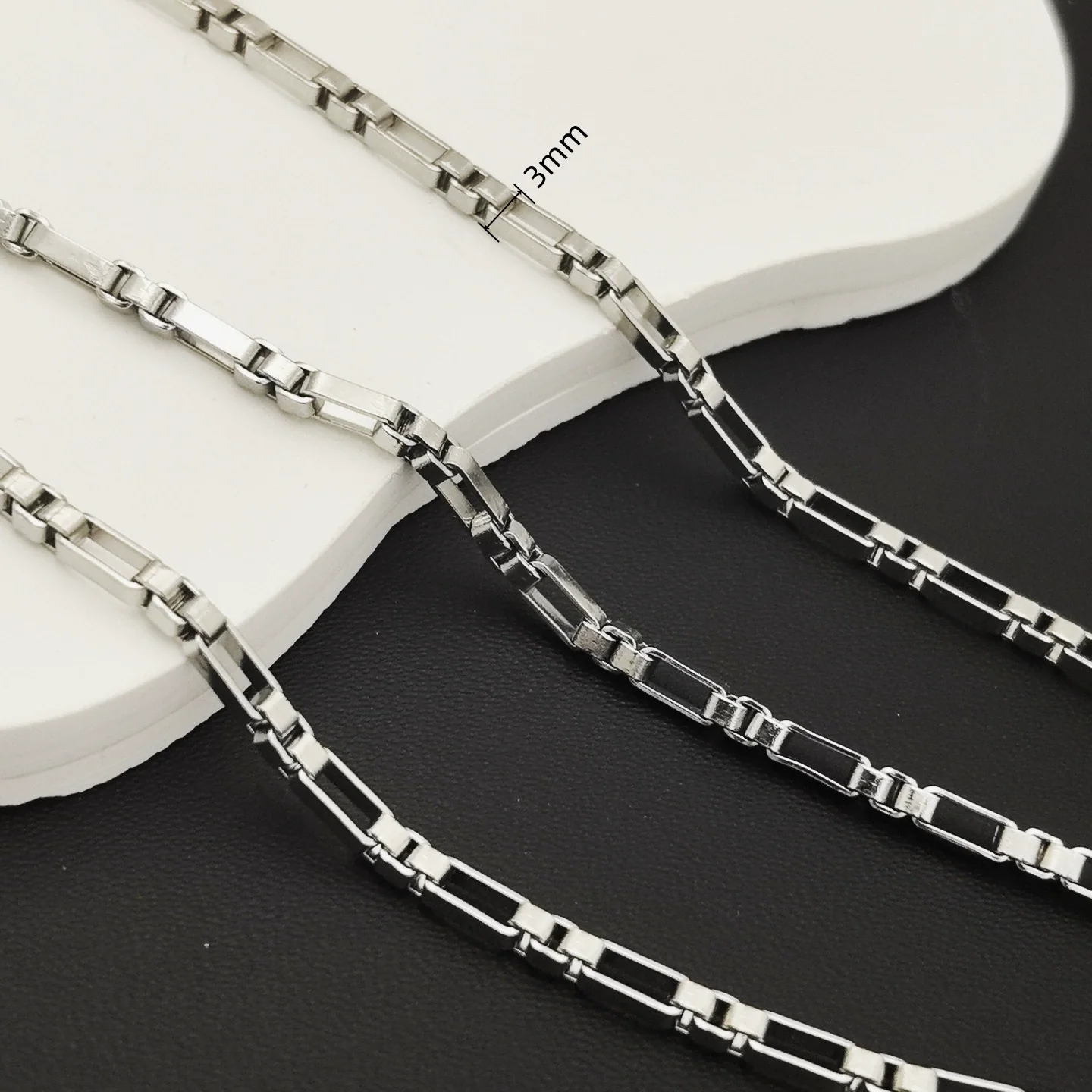 Stainless Steel Titanium Steel Chain Bracelet Necklace Accessories For Men Handmade With Tassel And Electrolysis Treatment - Image 7