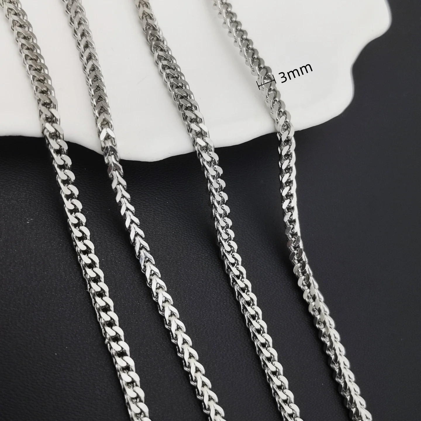 Stainless Steel Titanium Steel Chain Bracelet Necklace Accessories For Men Handmade With Tassel And Electrolysis Treatment - Image 8