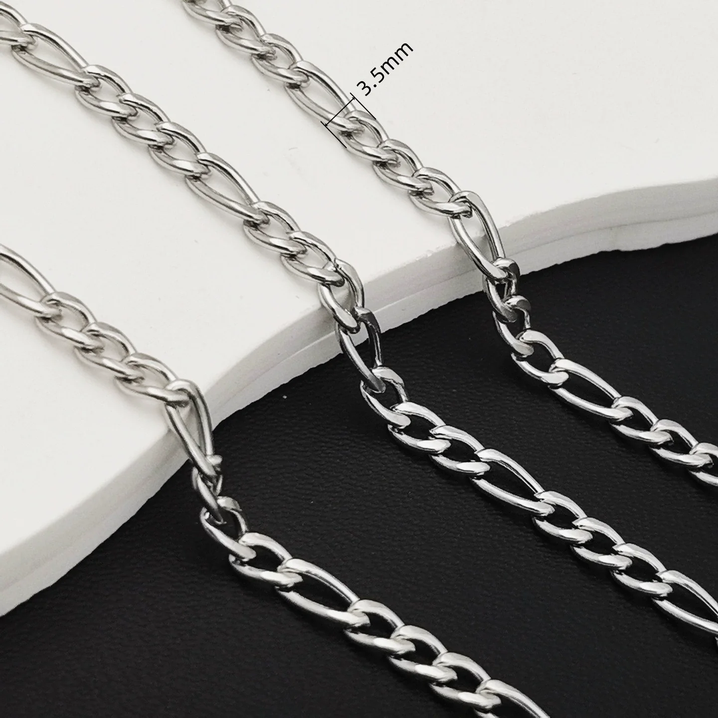Stainless Steel Titanium Steel Chain Bracelet Necklace Accessories For Men Handmade With Tassel And Electrolysis Treatment - Image 9