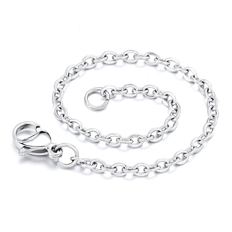 Stainless Steel Titanium Steel O Shaped Chain Jewelry With Cross Electroplated Drop Shape Stylish For Men And Women - Image 5