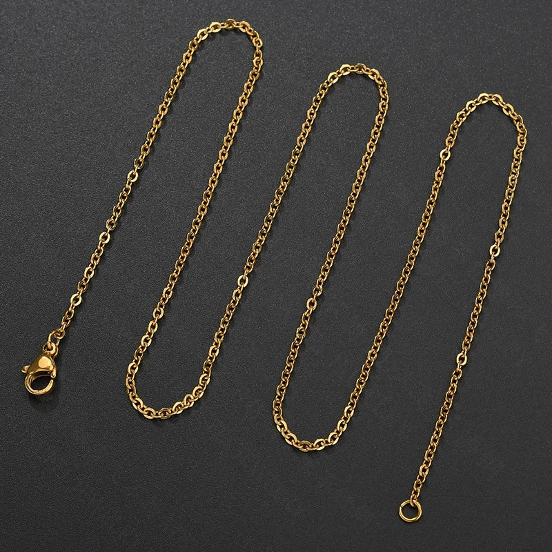 Stainless Steel Titanium Steel O Shaped Chain Jewelry With Cross Electroplated Drop Shape Stylish For Men And Women - Image 6