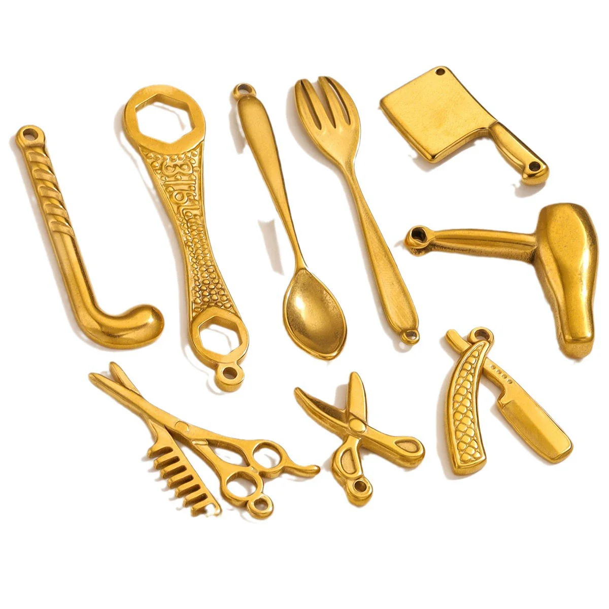 Stainless Steel Tool Pendant Jewelry Accessories Electroplated - Image 5