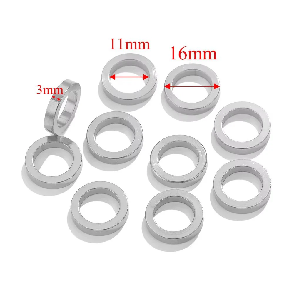 Stainless Steel Totem Pattern Electroplated Round Plane Closed Ring Spacer Loose Beads Jewelry Accessories - Image 10