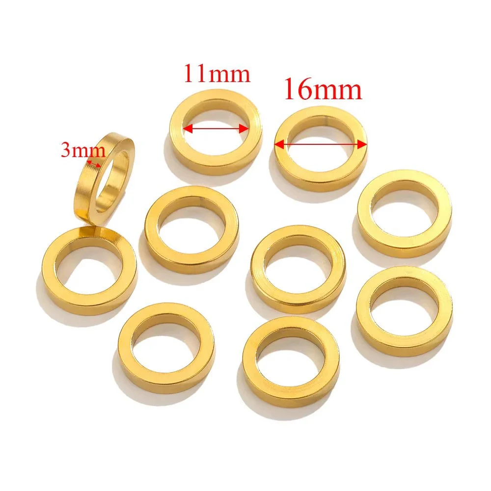 Stainless Steel Totem Pattern Electroplated Round Plane Closed Ring Spacer Loose Beads Jewelry Accessories - Image 15