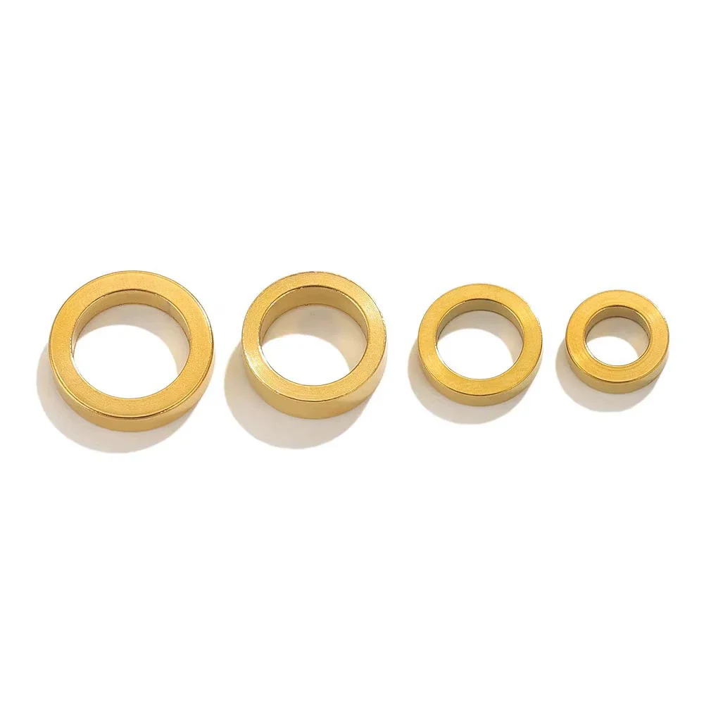 Stainless Steel Totem Pattern Electroplated Round Plane Closed Ring Spacer Loose Beads Jewelry Accessories - Image 4