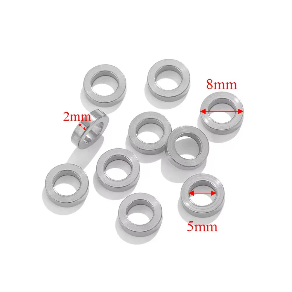 Stainless Steel Totem Pattern Electroplated Round Plane Closed Ring Spacer Loose Beads Jewelry Accessories - Image 6