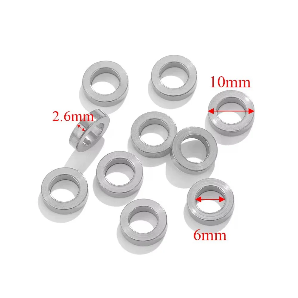 Stainless Steel Totem Pattern Electroplated Round Plane Closed Ring Spacer Loose Beads Jewelry Accessories - Image 7