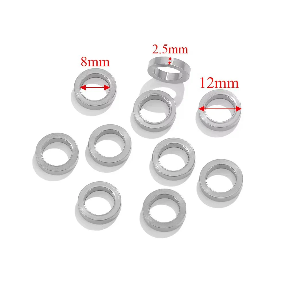 Stainless Steel Totem Pattern Electroplated Round Plane Closed Ring Spacer Loose Beads Jewelry Accessories - Image 8