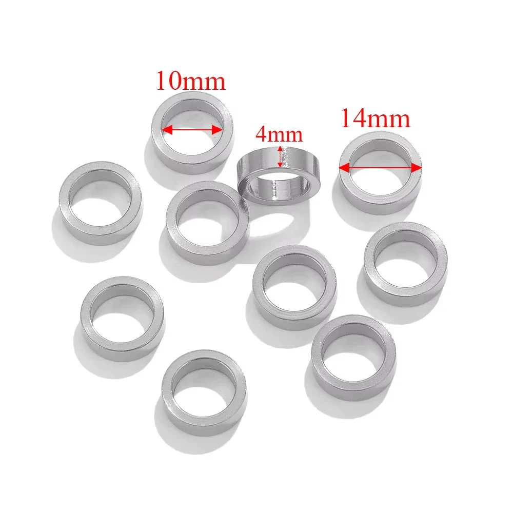 Stainless Steel Totem Pattern Electroplated Round Plane Closed Ring Spacer Loose Beads Jewelry Accessories - Image 9