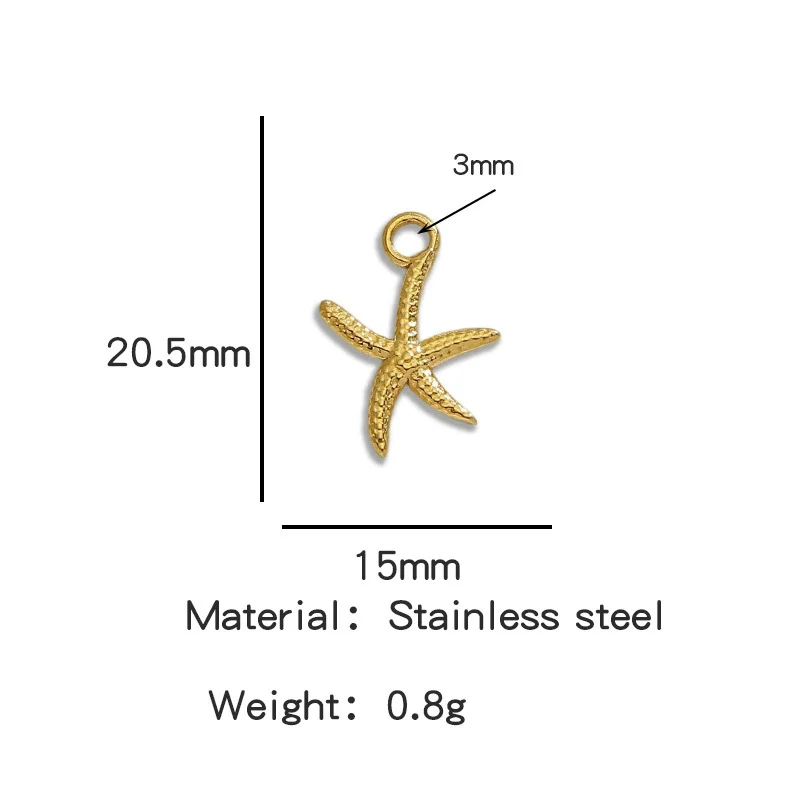 Stainless Steel Turtle Cross Paper Clip Marine Series Pendant Jewelry Electroplated - Image 12
