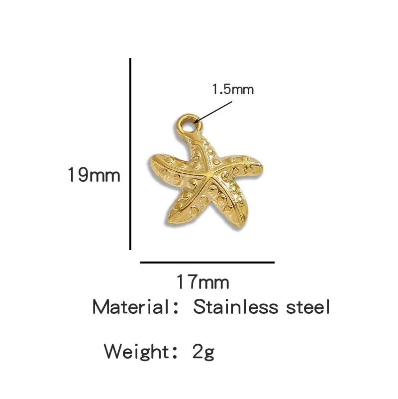 Stainless Steel Turtle Cross Paper Clip Marine Series Pendant Jewelry Electroplated - Image 14