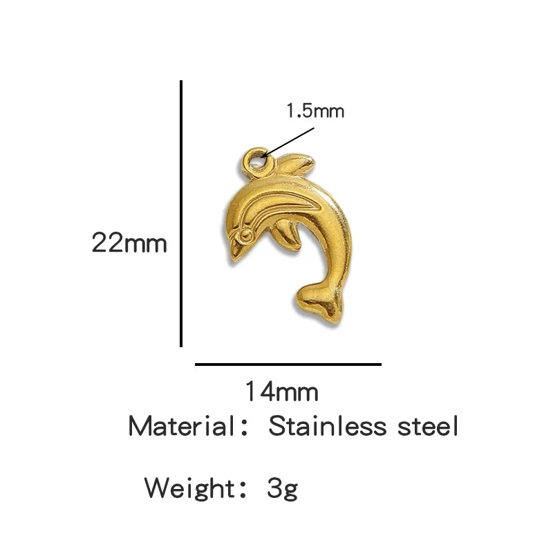 Stainless Steel Turtle Cross Paper Clip Marine Series Pendant Jewelry Electroplated - Image 15
