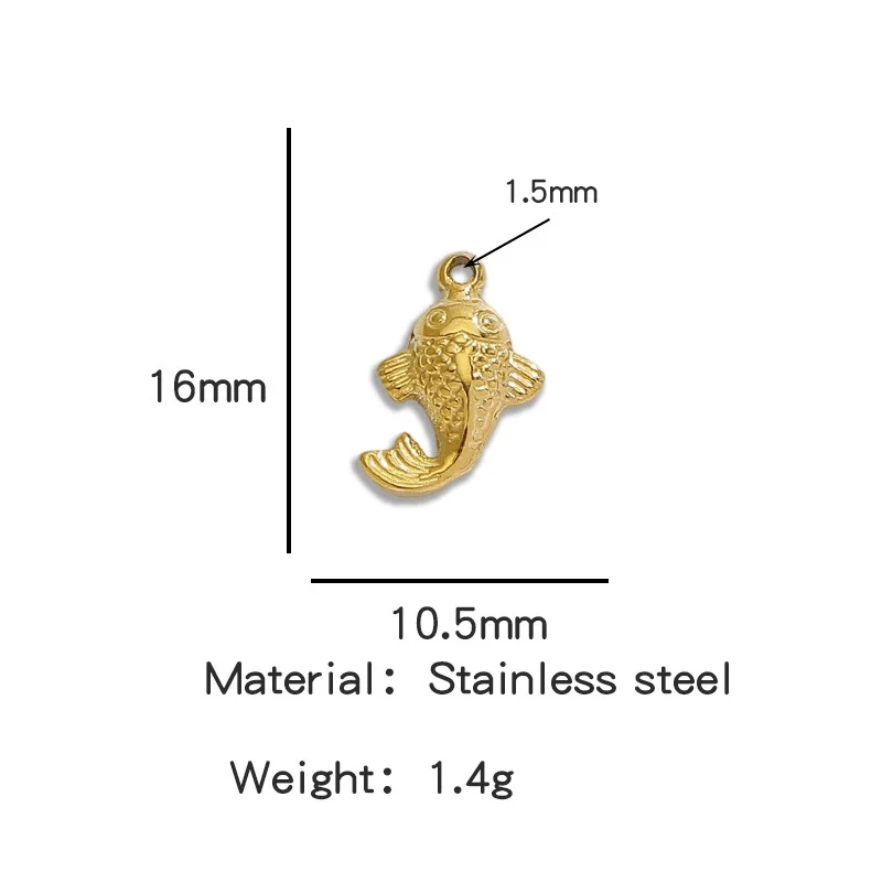 Stainless Steel Turtle Cross Paper Clip Marine Series Pendant Jewelry Electroplated - Image 16