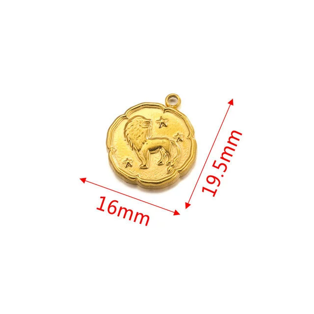 Stainless Steel Twelve Constellations And Fish Pattern Pendant Necklace Jewelry Making Accessories Electroplated Diy Handmade Jewelry - Image 10