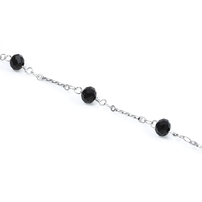 Stainless Steel Twist Bead Chain Necklace Bracelet Electrolytic Brightening No Fading Diy - Image 6