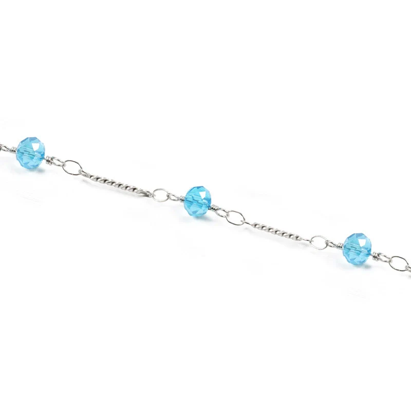 Stainless Steel Twist Bead Chain Necklace Bracelet Electrolytic Brightening No Fading Diy - Image 8
