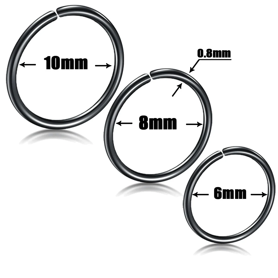 Stainless Steel U Shaped Electroplated Hole Free Nose Ring And Fake Lip Ring Jewelry Unisex - Image 3
