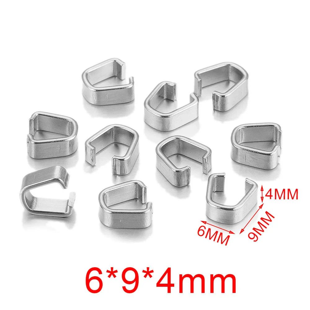 Stainless Steel U Shaped Melon Buckle Leather Rope Buckle Pendant For Diy Jewelry Accessories With Real Gold Plating - Image 9