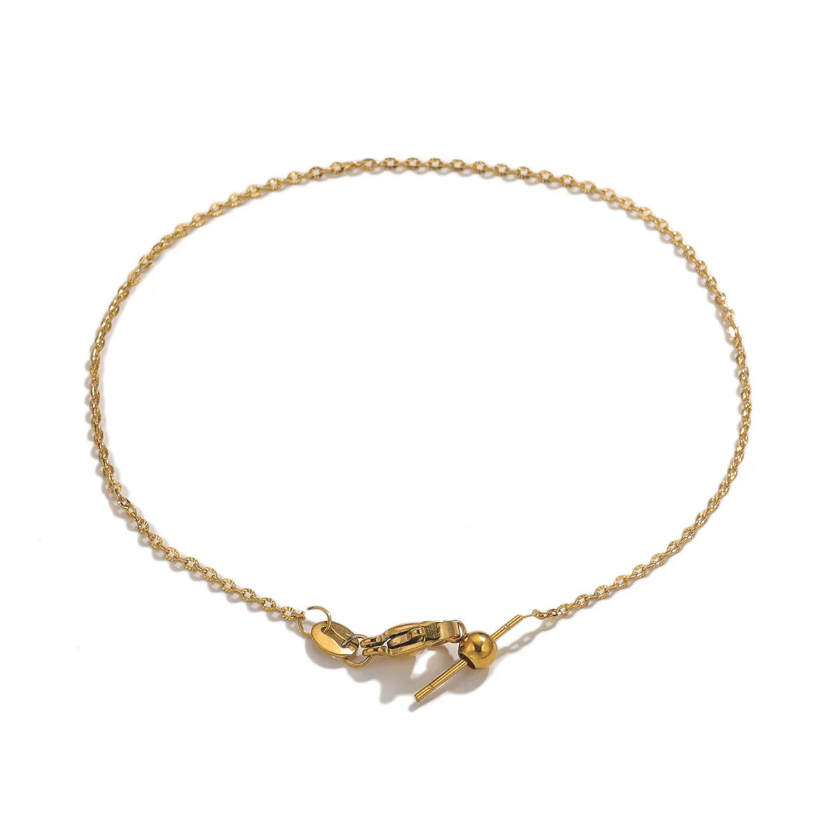Stainless Steel Universal Diy Jewelry Accessories Bracelet With Positioning Beads And Sunflower Chain Electroplated - Image 10