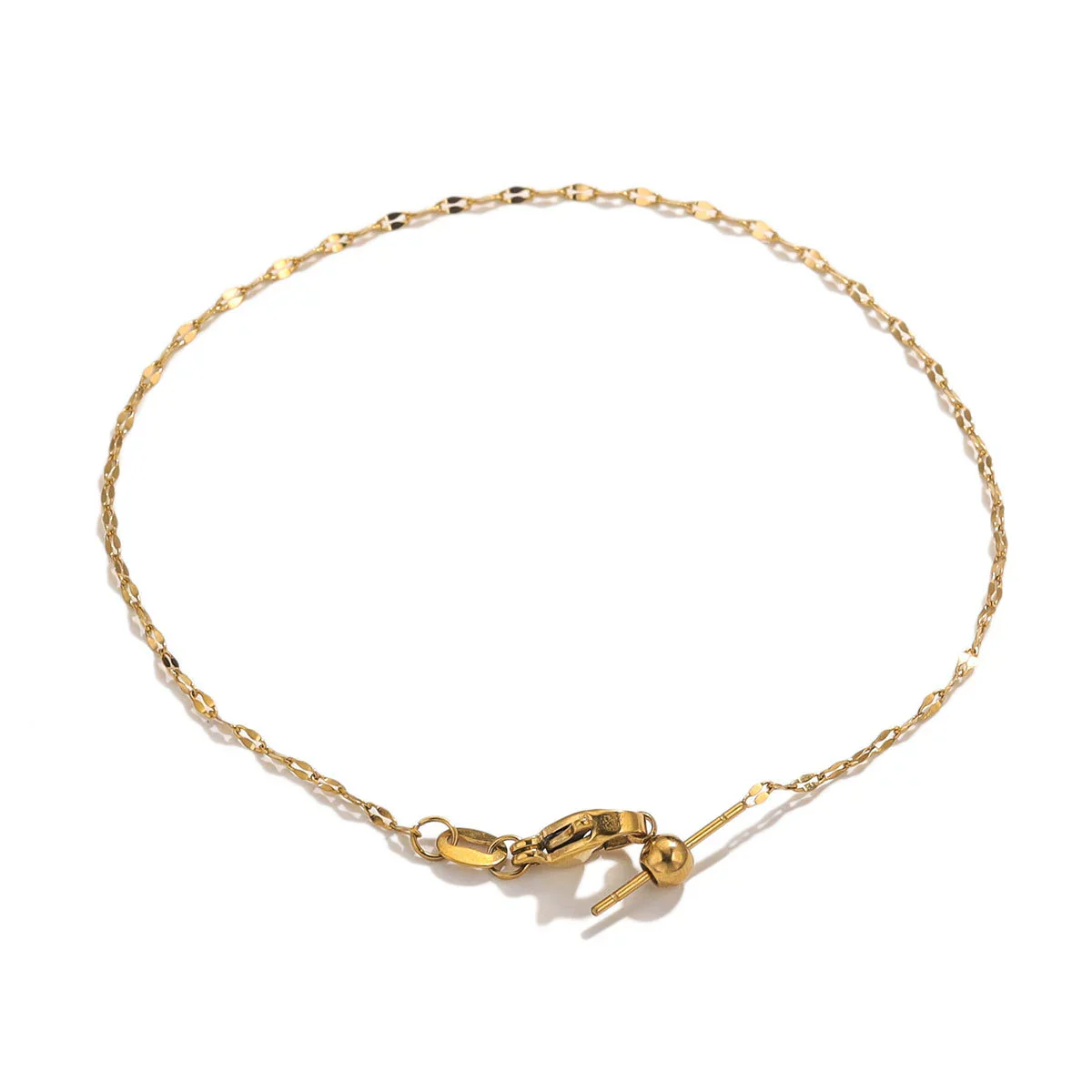 Stainless Steel Universal Diy Jewelry Accessories Bracelet With Positioning Beads And Sunflower Chain Electroplated - Image 12