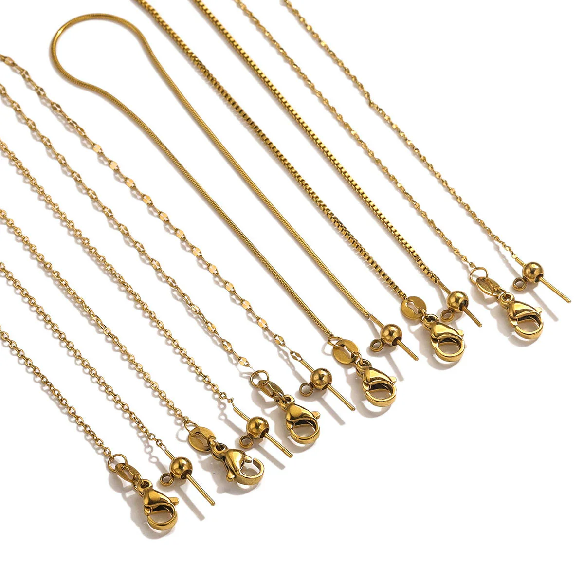 Stainless Steel Universal Diy Jewelry Accessories Bracelet With Positioning Beads And Sunflower Chain Electroplated - Image 5
