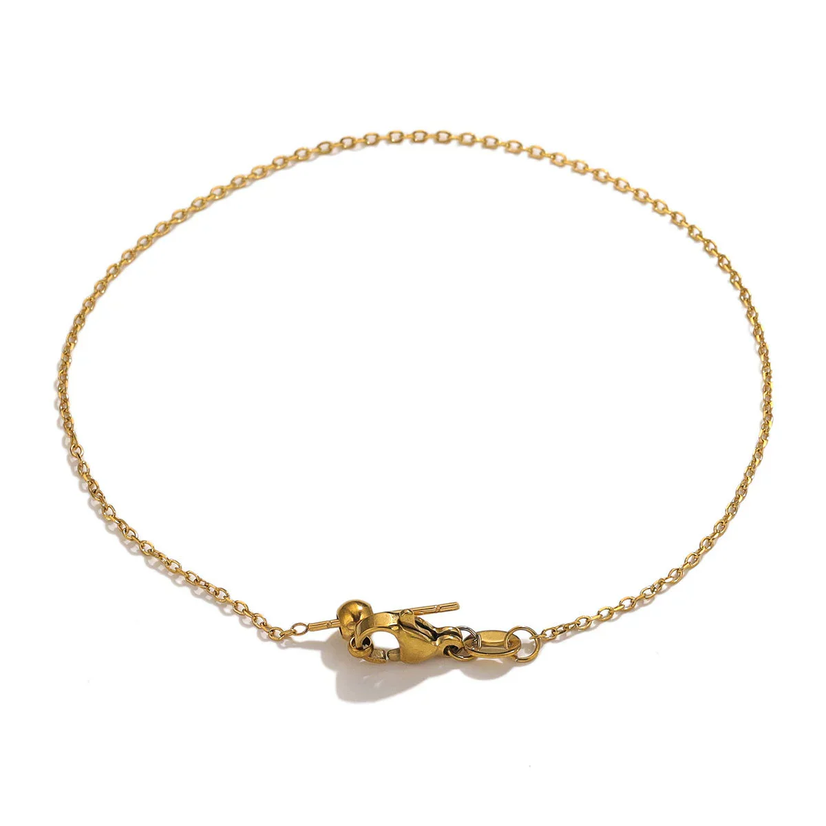Stainless Steel Universal Diy Jewelry Accessories Bracelet With Positioning Beads And Sunflower Chain Electroplated - Image 8