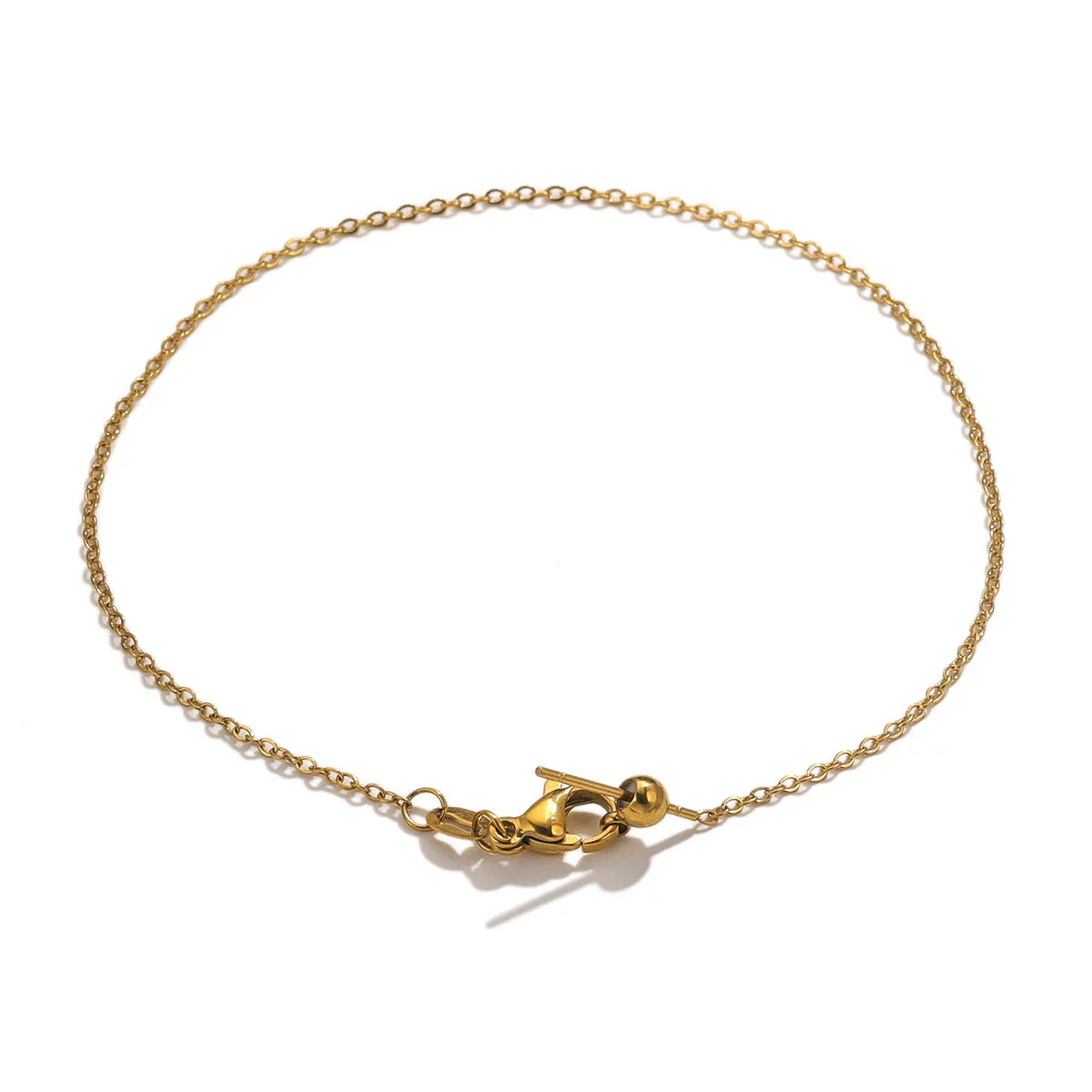 Stainless Steel Universal Diy Jewelry Accessories Bracelet With Positioning Beads And Sunflower Chain Electroplated - Image 9
