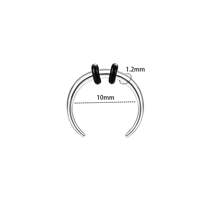 Stainless Steel Ushaped Nose Ring Ball Horseshoe Rod Piercing Jewelry Electroplated Combination Set Unisex - Image 14