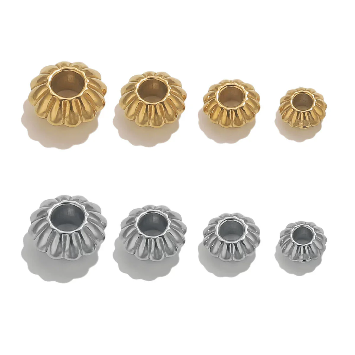 Stainless Steel Vacuum Goldplated Totem Pattern Round Abacus Beads Jewelry Accessories For Diy Bracelet Necklace Handmade Loose Beads - Image 5