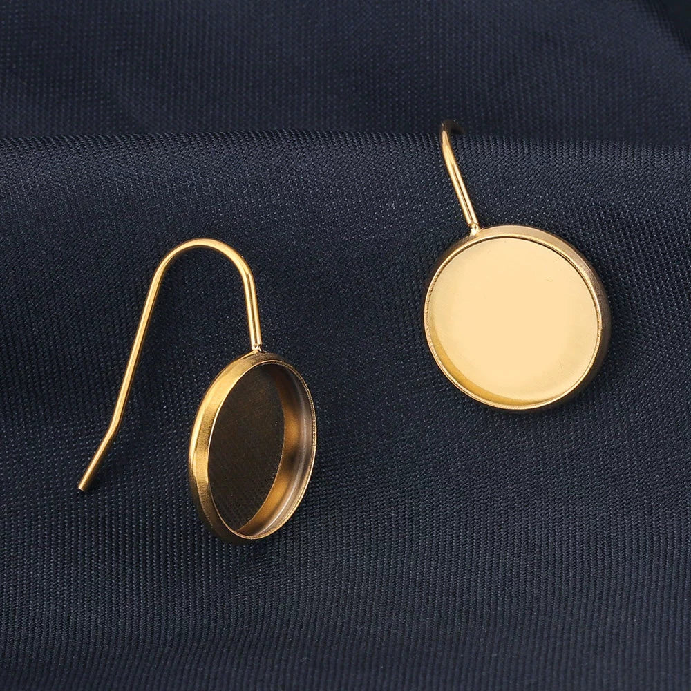 Stainless Steel Vacuum Goldplated Ushaped Ear Hook Welding Gem Holder - Image 2