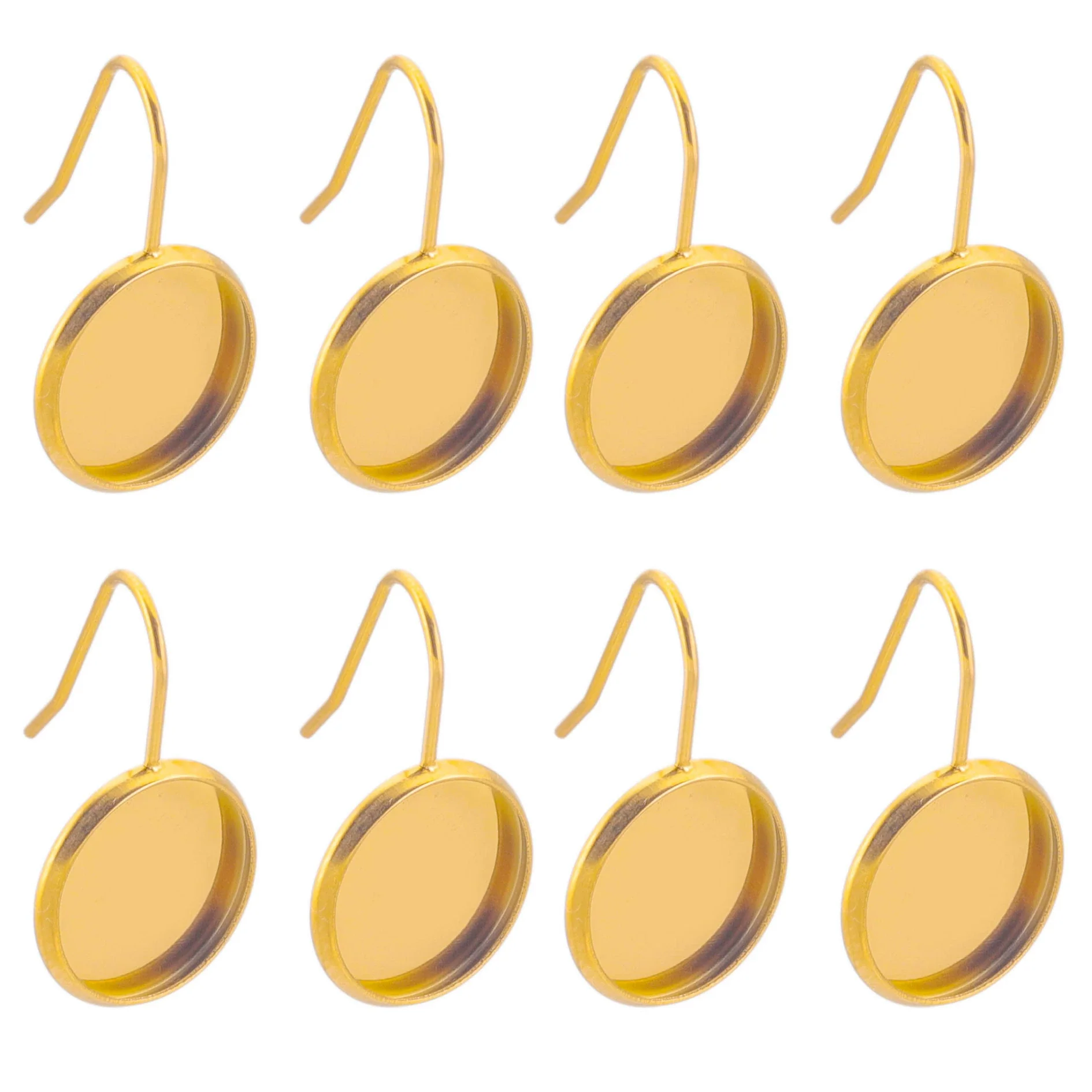 Stainless Steel Vacuum Goldplated Ushaped Ear Hook Welding Gem Holder - Image 7