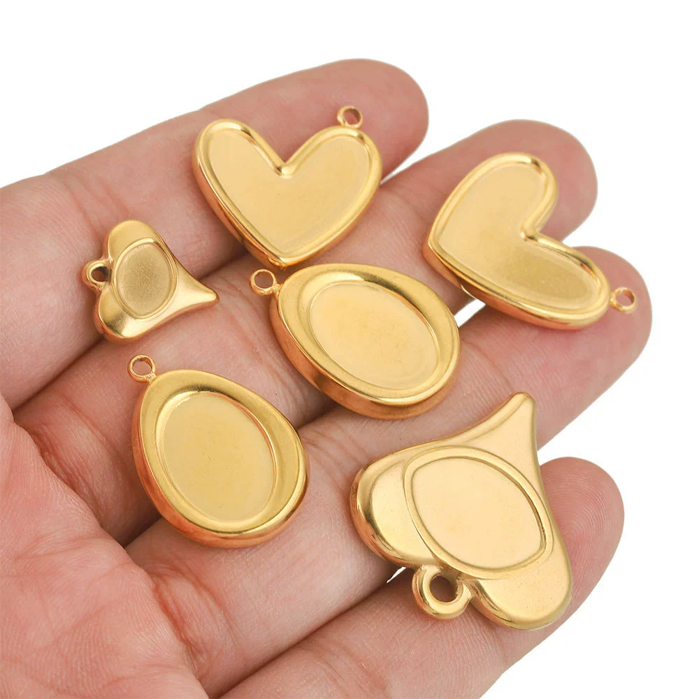 Stainless Steel Vacuum Peach Heart Drip Tray Jewelry Accessories Necklace With Dragon Pattern And Electroplating - Image 3