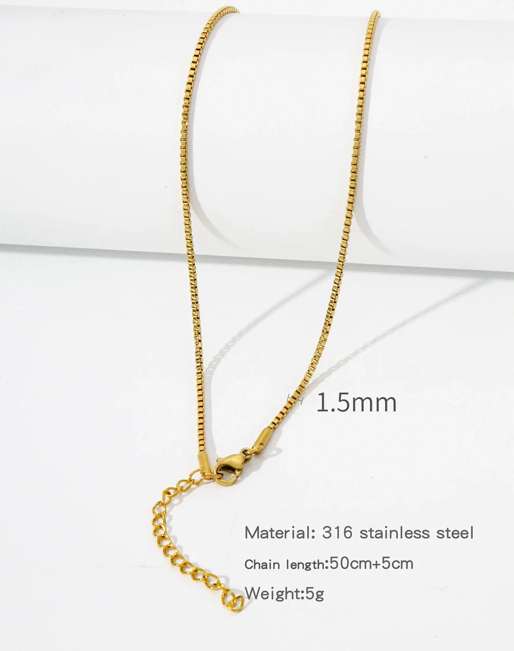 Stainless Steel Vacuum Plated O Shaped Chain Minimalist Unisex Diy Jewelry Accessories - Image 10