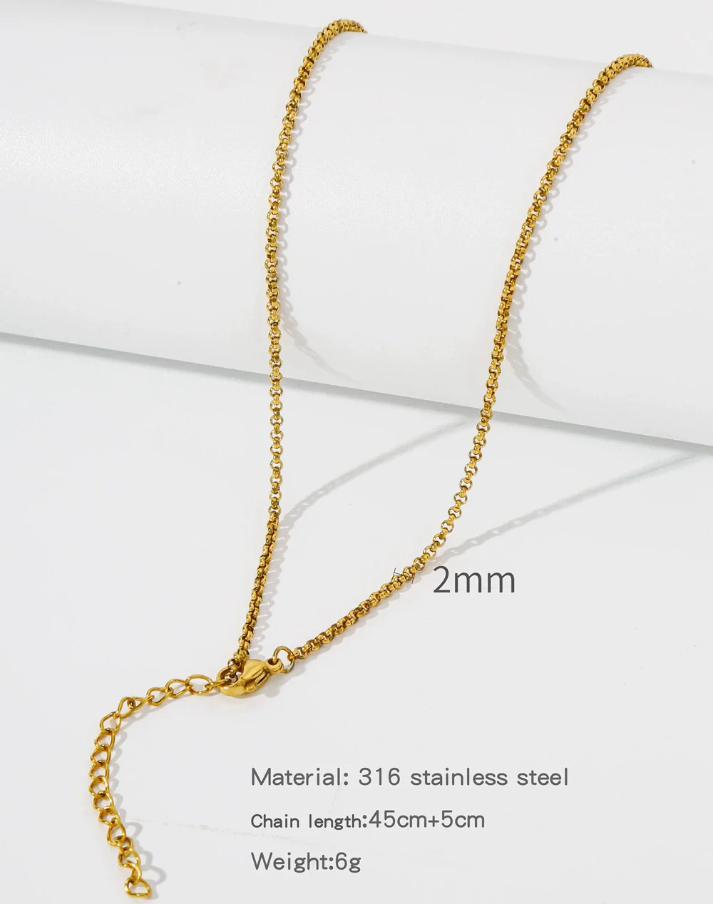 Stainless Steel Vacuum Plated O Shaped Chain Minimalist Unisex Diy Jewelry Accessories - Image 11
