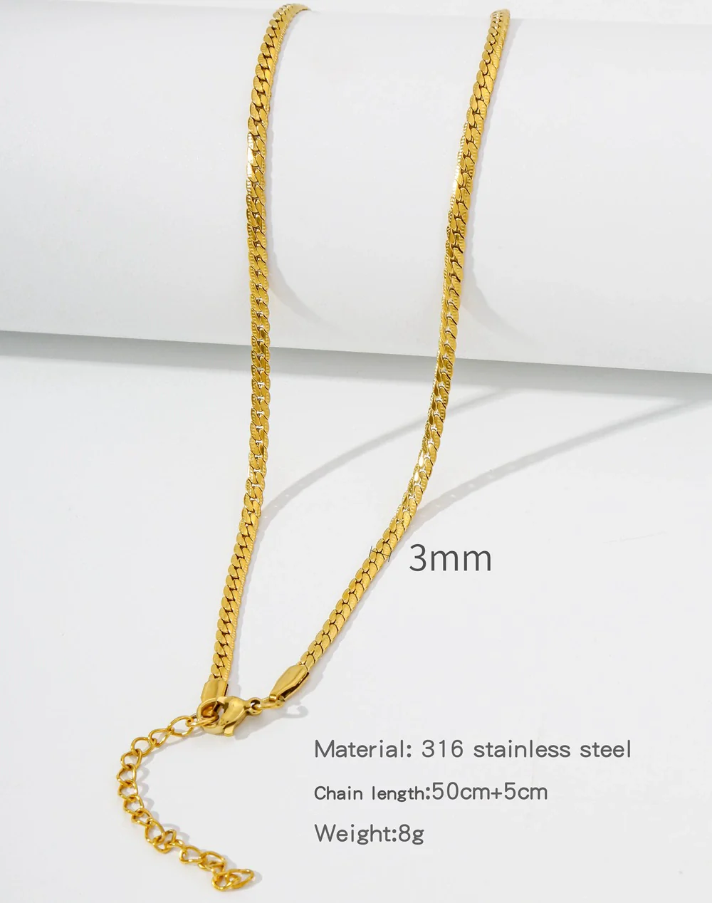 Stainless Steel Vacuum Plated O Shaped Chain Minimalist Unisex Diy Jewelry Accessories - Image 12