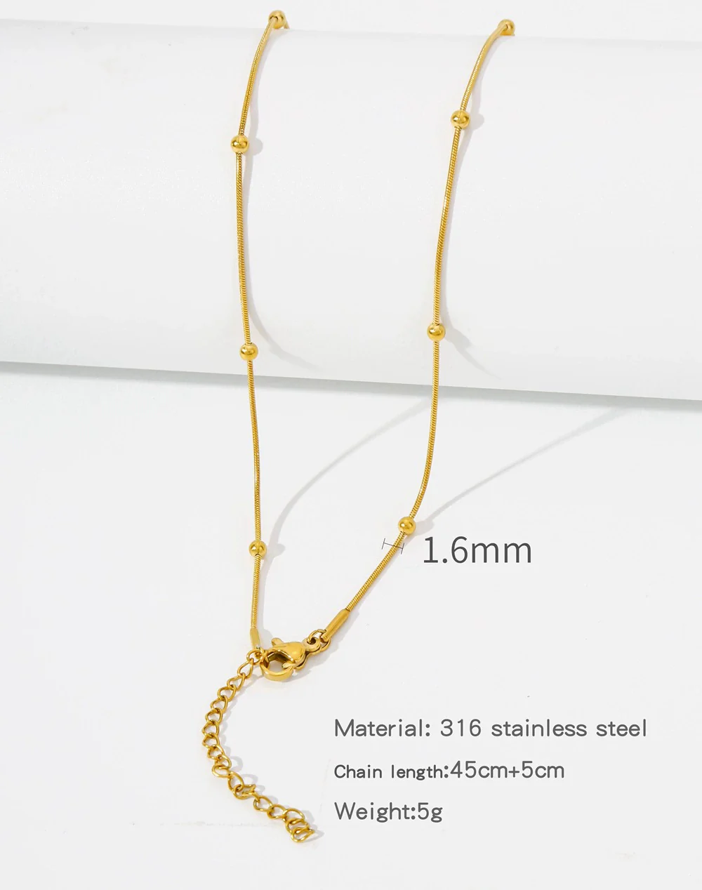 Stainless Steel Vacuum Plated O Shaped Chain Minimalist Unisex Diy Jewelry Accessories - Image 15