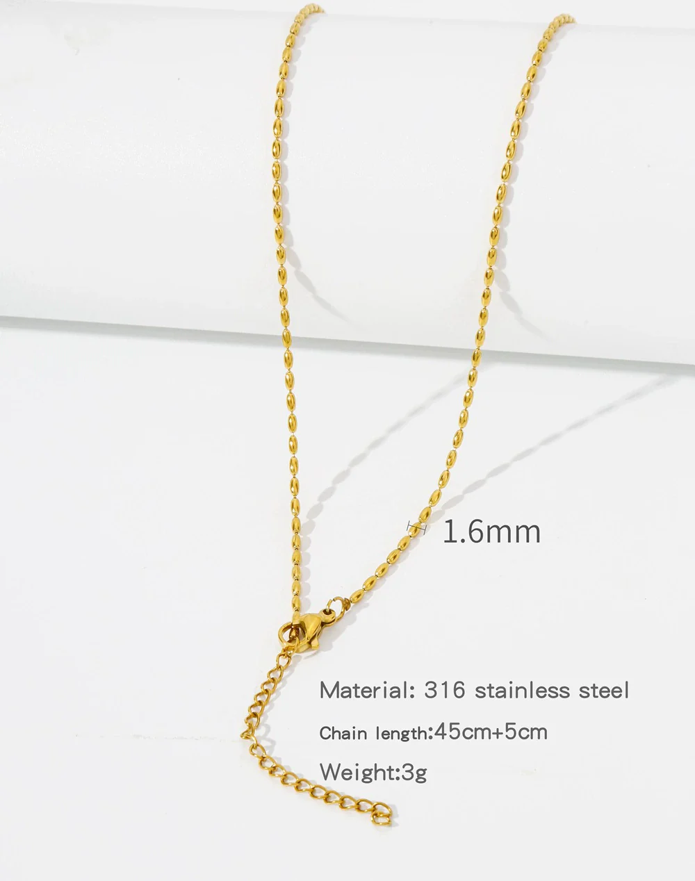 Stainless Steel Vacuum Plated O Shaped Chain Minimalist Unisex Diy Jewelry Accessories - Image 16
