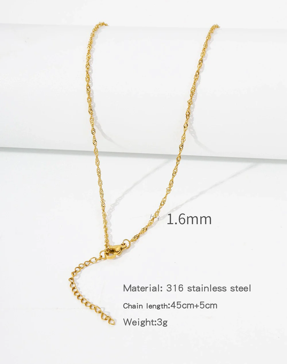 Stainless Steel Vacuum Plated O Shaped Chain Minimalist Unisex Diy Jewelry Accessories - Image 18