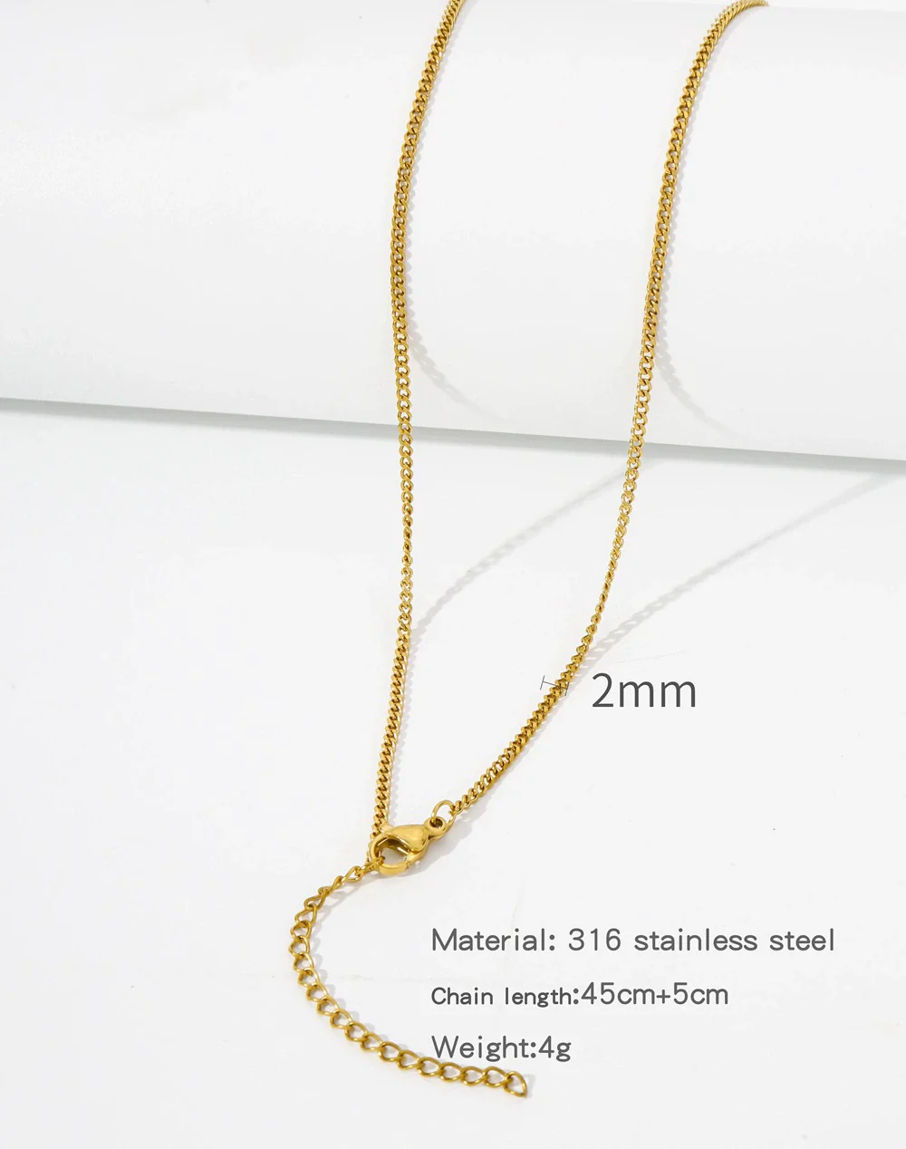 Stainless Steel Vacuum Plated O Shaped Chain Minimalist Unisex Diy Jewelry Accessories - Image 19