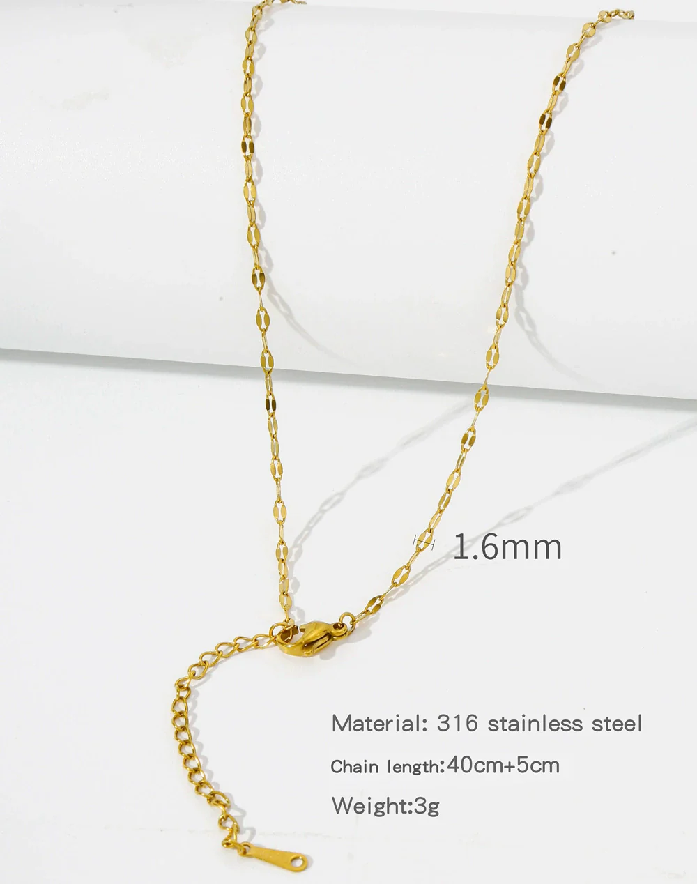 Stainless Steel Vacuum Plated O Shaped Chain Minimalist Unisex Diy Jewelry Accessories - Image 20