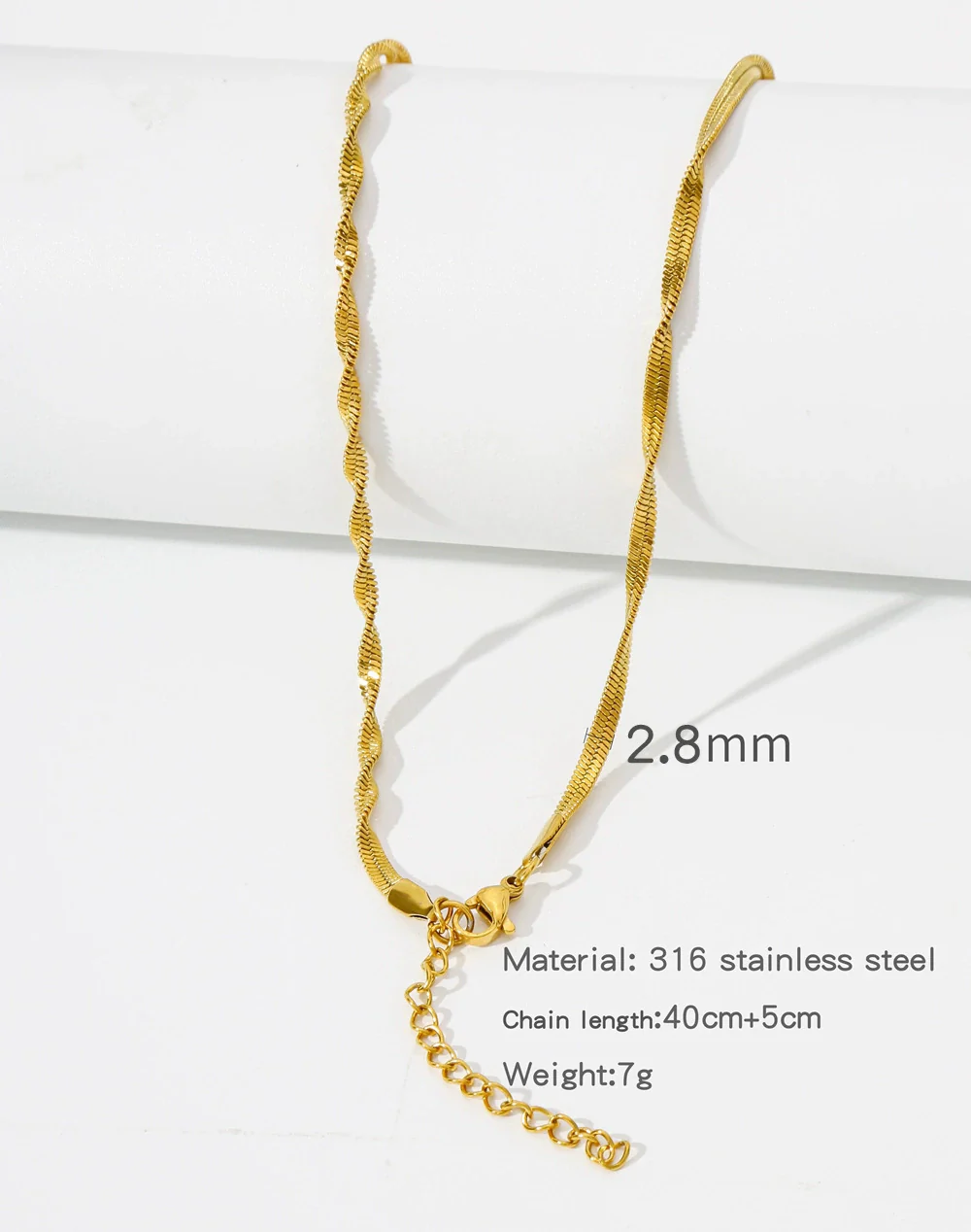 Stainless Steel Vacuum Plated O Shaped Chain Minimalist Unisex Diy Jewelry Accessories - Image 24