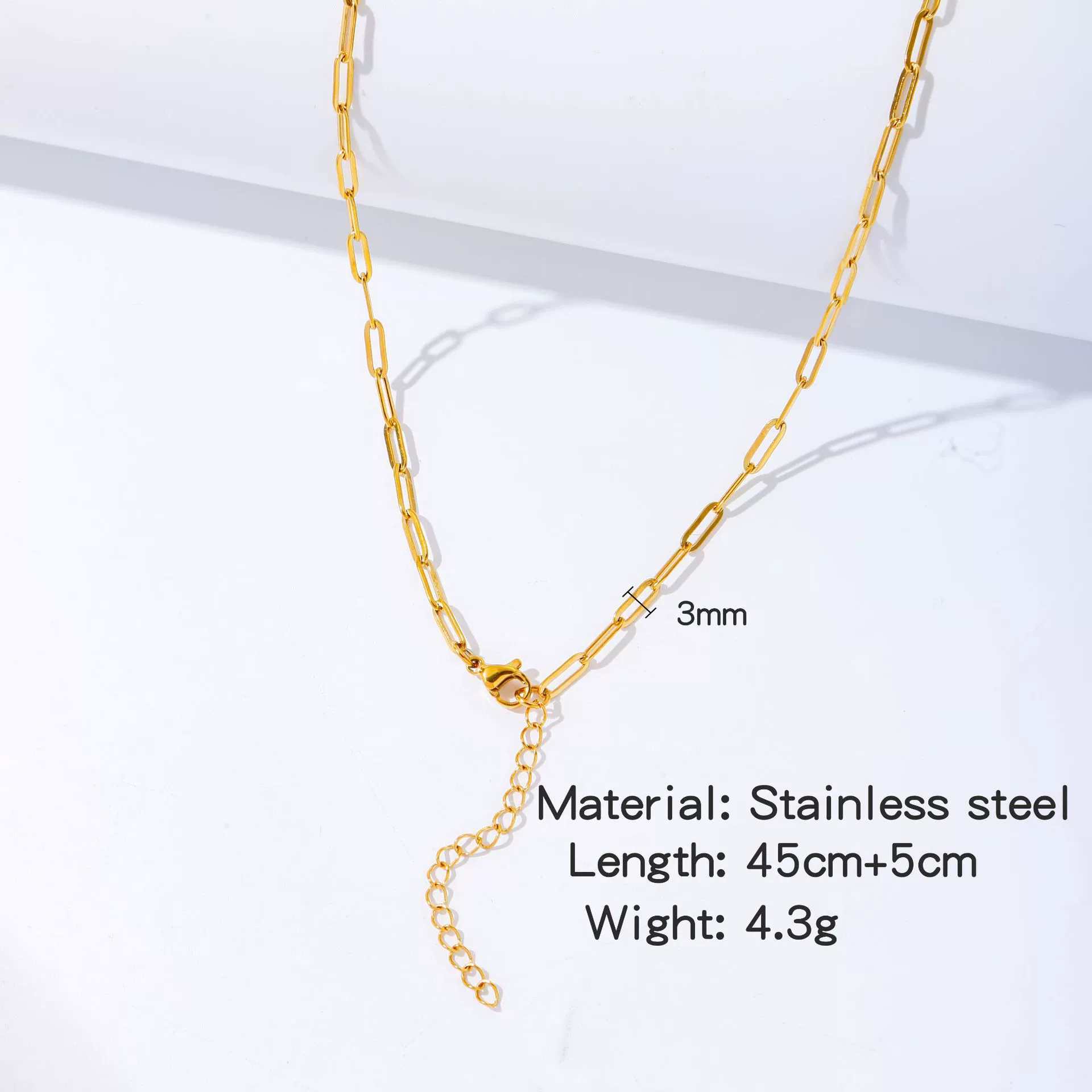 Stainless Steel Vacuum Plated O Shaped Chain Minimalist Unisex Diy Jewelry Accessories - Image 28