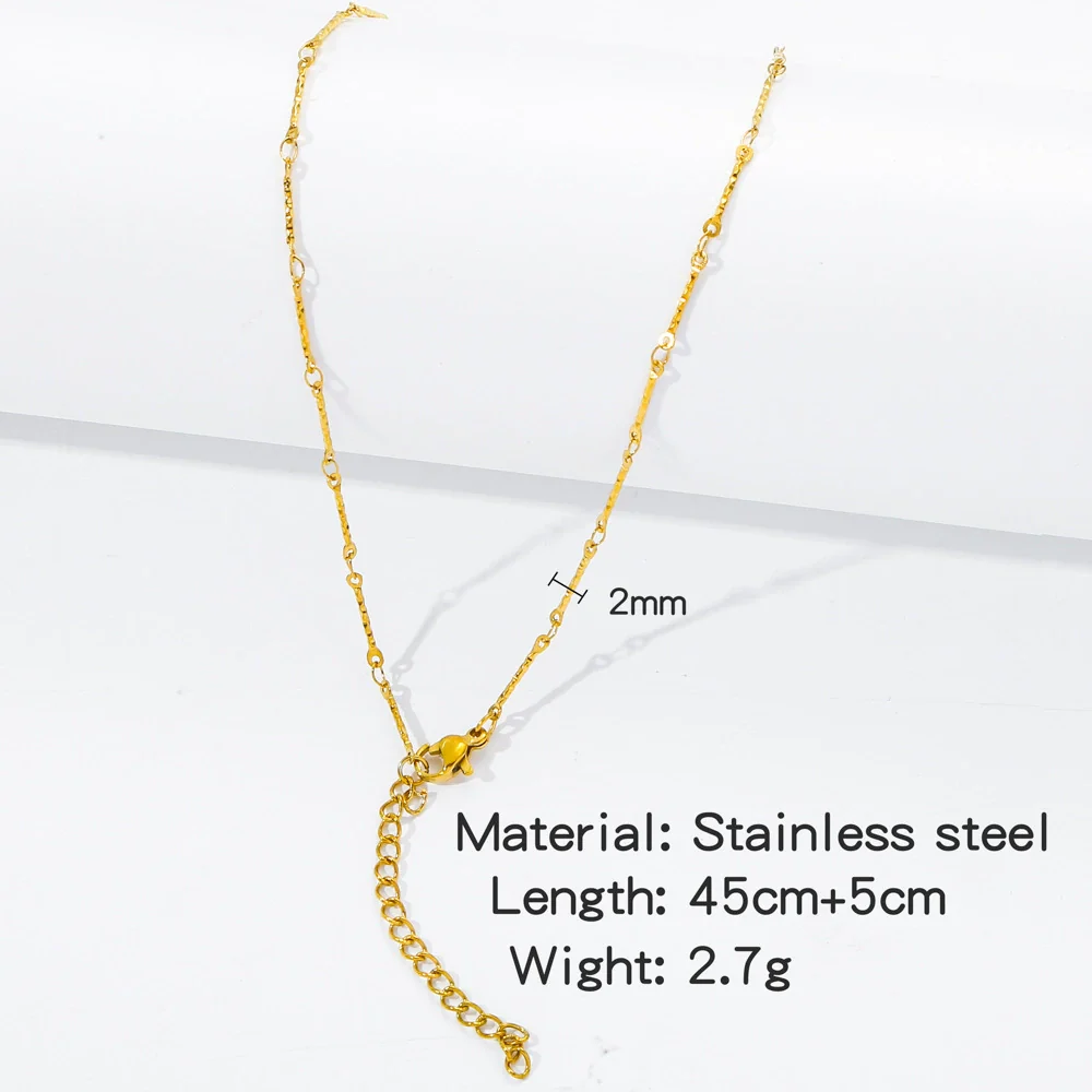 Stainless Steel Vacuum Plated O Shaped Chain Minimalist Unisex Diy Jewelry Accessories - Image 31