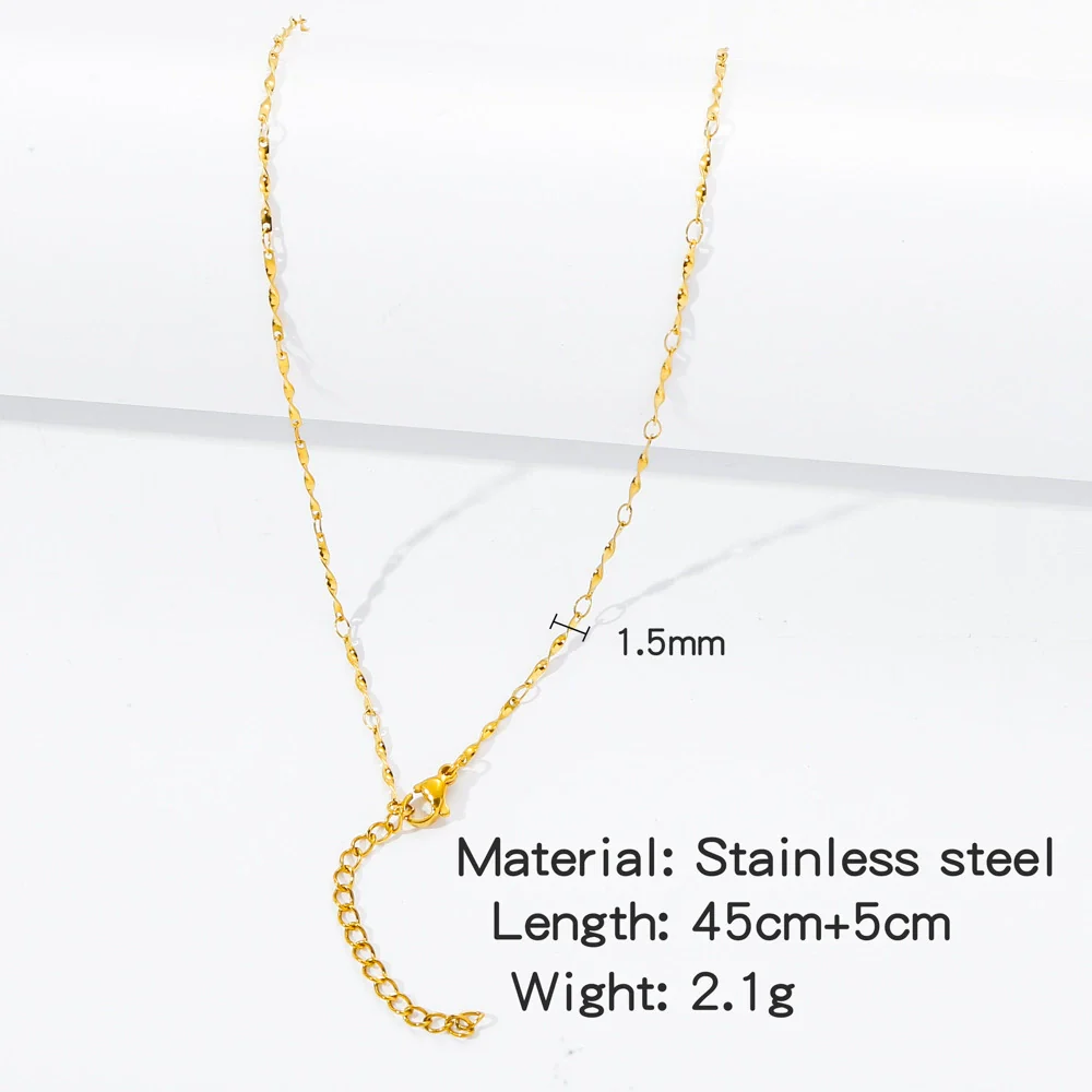 Stainless Steel Vacuum Plated O Shaped Chain Minimalist Unisex Diy Jewelry Accessories - Image 32