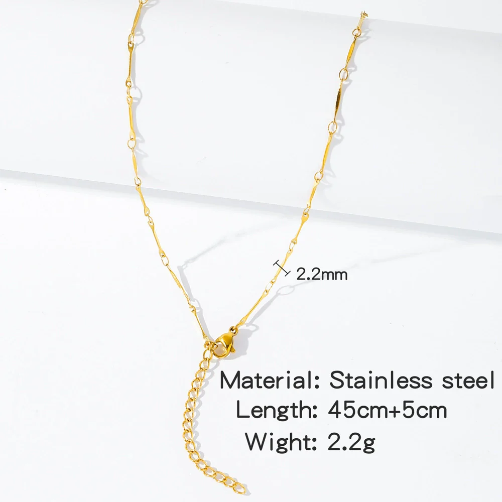 Stainless Steel Vacuum Plated O Shaped Chain Minimalist Unisex Diy Jewelry Accessories - Image 37