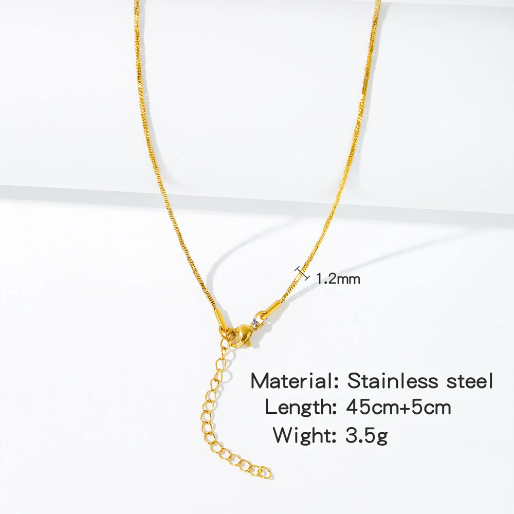 Stainless Steel Vacuum Plated O Shaped Chain Minimalist Unisex Diy Jewelry Accessories - Image 38