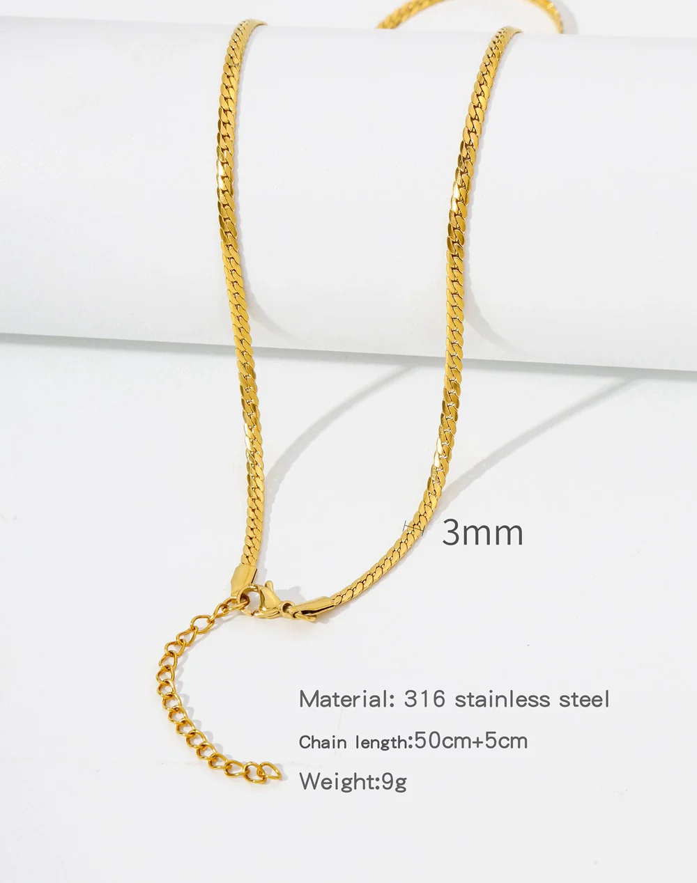 Stainless Steel Vacuum Plated O Shaped Chain Minimalist Unisex Diy Jewelry Accessories - Image 8